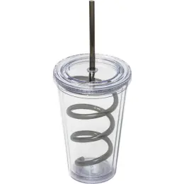 Malibu Tumbler & Twisty Straw Tumbler Charcoal